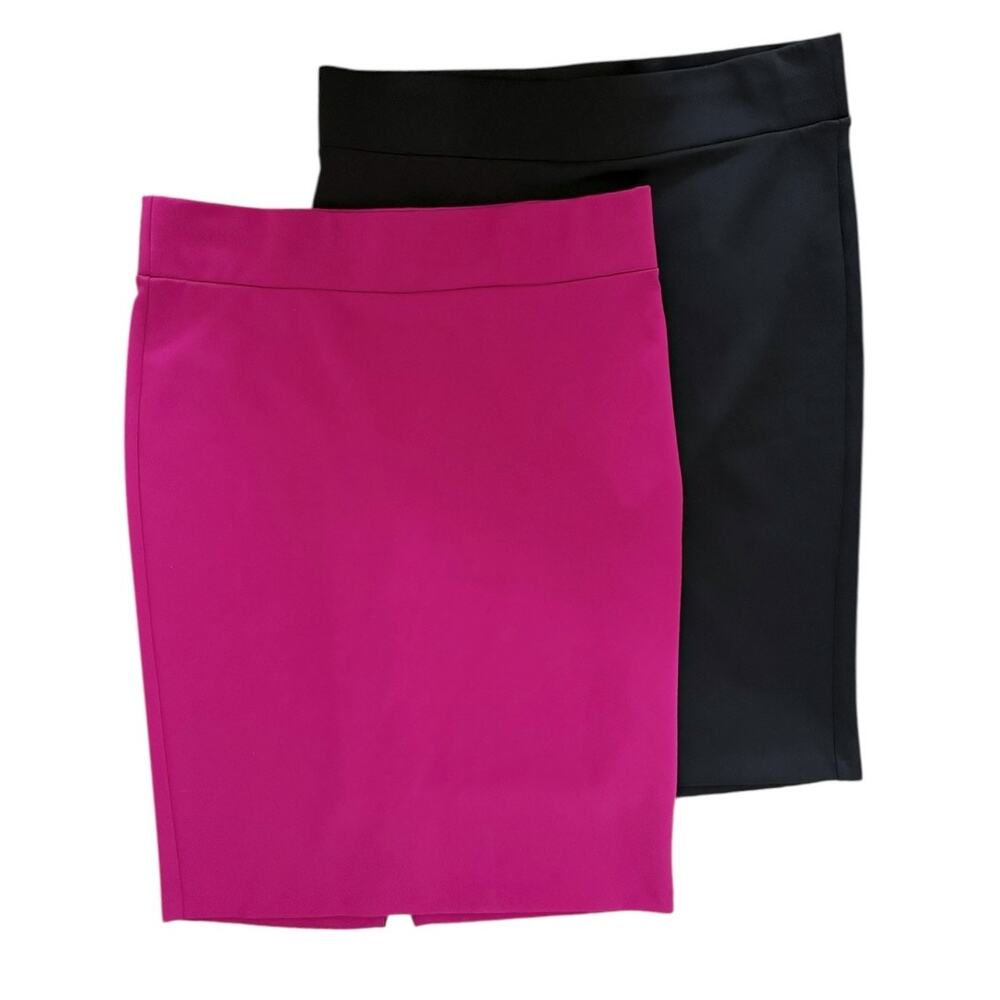 Eloquii Plus Size Pencil Skirt Bundle Lot 2 Women’s 18 Neoprene Scuba Black Pink